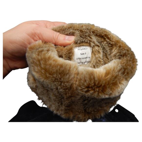 Barbour Hareshaw Faux Fur Lining Fold Down Winter Boots Brown Size UK 3 US 5 - Picture 10 of 11